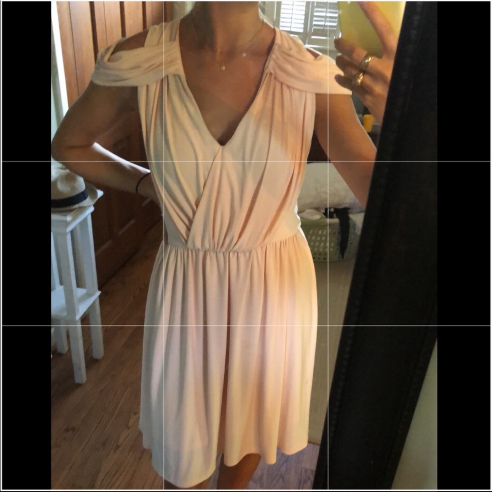 BLUSH WEDDING GUEST DRESS